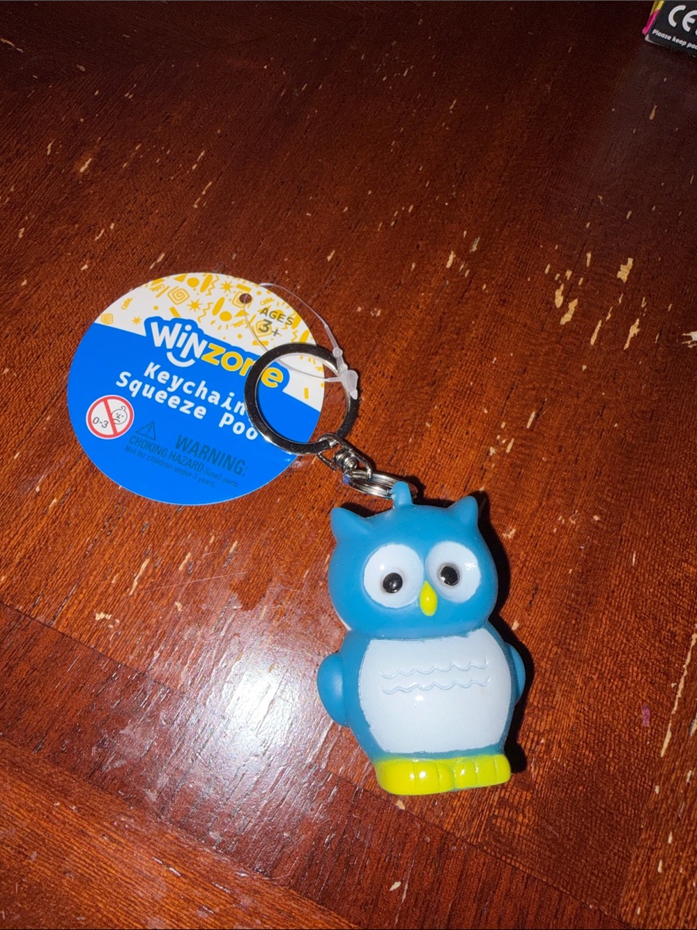 Trendy Brand New Blue Owl Keychain Squeeze Toy🔥